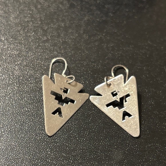 Thunderbird Arrow Earrings signed RLG See Photos Sterling Earrings - Picture 2 of 11